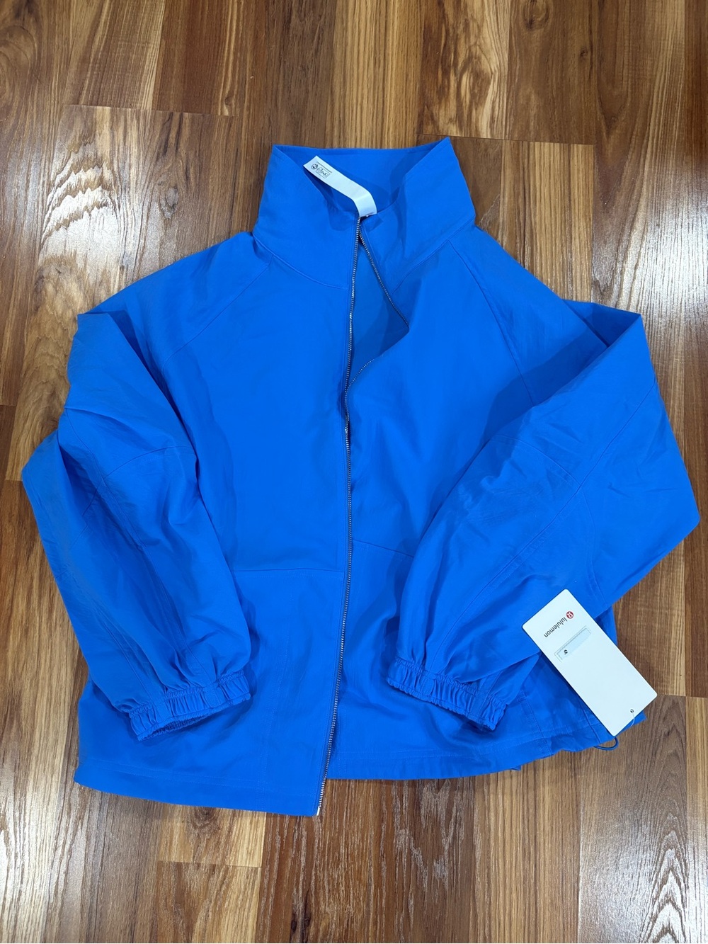 Lululemon Bright Blue Zip-Up Windbreaker Jacket size large